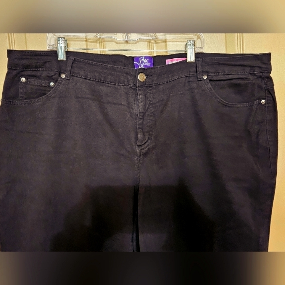 #362 Black JMS Classic Fit Straight Leg Twill- Size: 26W Short - Picture 3 of 4